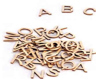 [12068] Wooden Uppercase Alphabet Set