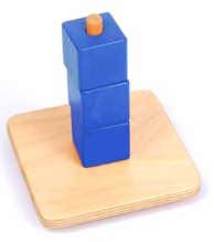 Cubes on Vertical Dowel
