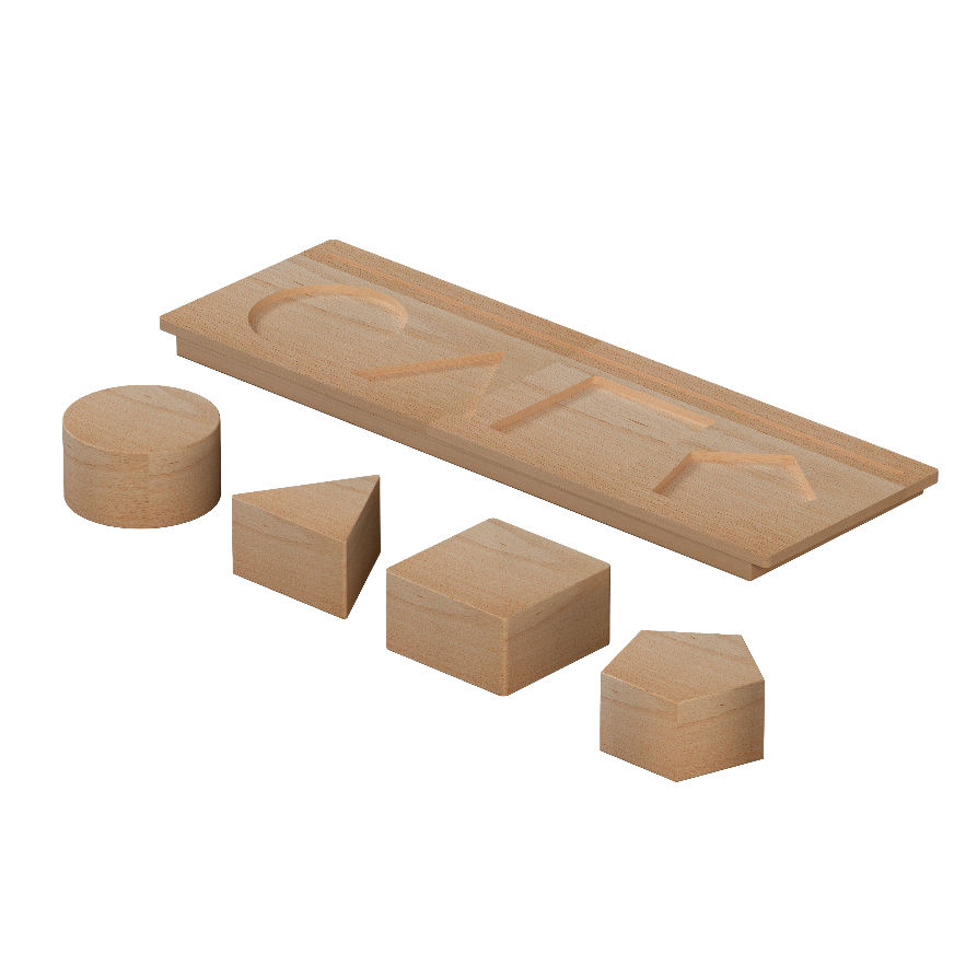 [34160] Natural Toddler First Shape Board