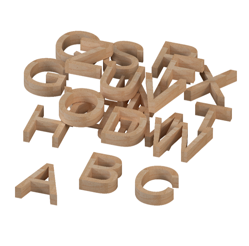 [12067] 3D Uppercase Alphabet Set