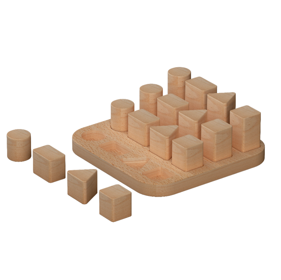 [34290] Natural Geometrical Peg Grading Board