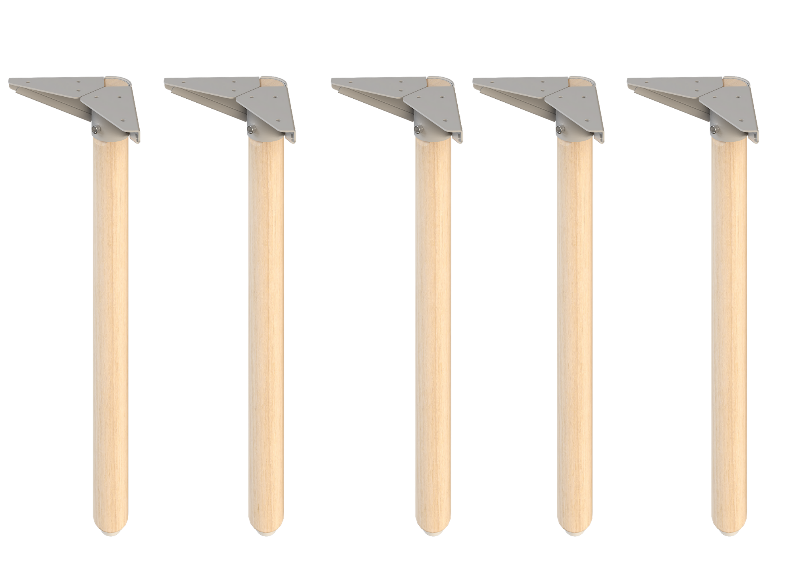 [69876] Flexo Fixed Table legs(5 legs set only) (H 37.2cm)