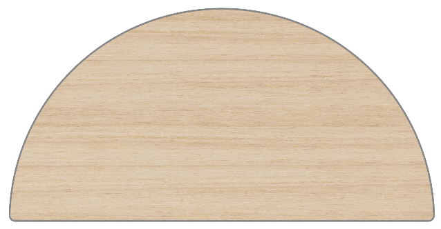 [69924] Elegance Semi-CirCular Top Table