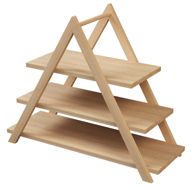 [45001] Pyramid display unit-3tier